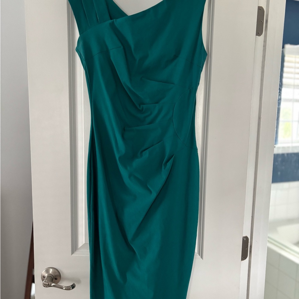 Elegant Teal Sleeveless Dress